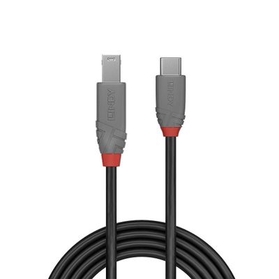 Lindy 36665 USB Kabel USB 3.2 Gen 1 (3.1 Gen 1) 0,5 m USB C USB B Schwarz_2