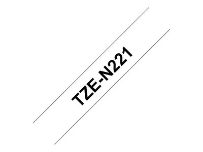 Brother Blank Tape TZe-N221 - 9 mm x 8 m - Black on White_1