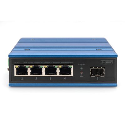 DIGITUS Industrial Ethernet Switch - 5 Ports - 4x Base-Tx (10/100/1000) - 1x Base-Fx (1000) SFP_thumb