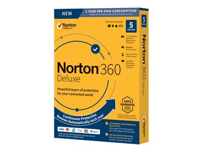 Norton 360 Deluxe - Box-Pack (1 Jahr) - 5 Peripheriegeräte, 50 GB Onlinespeicher_thumb