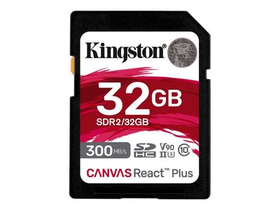 Kingston Canvas React Plus - Flash-Speicherkarte - 32 GB - SDXC UHS-II_1