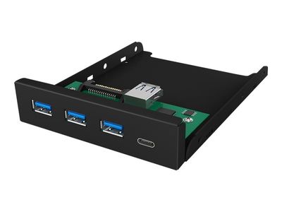 ICY BOX 4 Port Hub als 3,5" Frontpanel mit USB 3.0 20 Pin Anschluss IB-HUB1418-i3_1