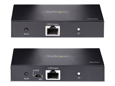 StarTech.com 4K HDMI Extender Over CAT5/CAT6 Cable, 4K 60Hz HDR Video Extender, Up to 230ft (70m), HDMI Over Ethernet Cable, S/PDIF Audio Out, HDMI Transmitter and Receiver Kit - Local Video Out, Power Over Cable (4K70IC-EXTEND-HDMI) - video/audio/infrare_4
