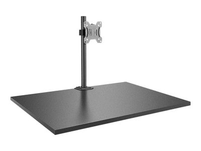 Lindy Single Display Short Bracket w/ Pole & Desk Clamp - Befestigungskit - einstellbarer Arm - für Monitor - Silber_1