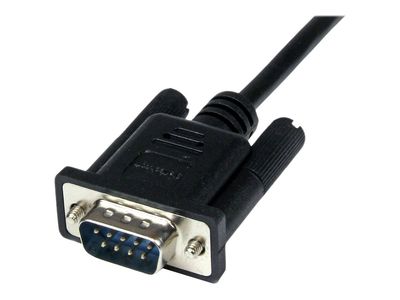 StarTech.com 2m Black DB9 RS232 Serial Null Modem Cable F/M - DB9 Male to Female - 9 pin Null Modem Cable - 1x DB9 (M), 1x DB9 (F), Black - null modem cable - 2 m_5