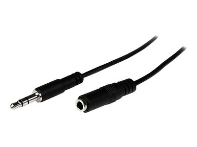 StarTech.com 2m Slim 3.5mm Stereo Extension Audio Cable - Male / Female - Headphone Audio Extension Cable Cord - 2x Mini Jack 3.5mm - 2 m (MU2MMFS) - audio extension cable - 2 m_2