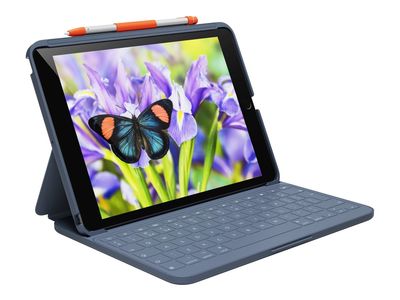 Logitech Rugged Lite - keyboard and folio case - classic blue Input Device_thumb
