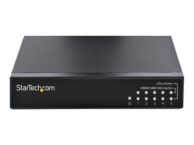 StarTech.com 5 Port Gigabit Switch - Unverwalteter 2.5Gbit/s Switch - Office-/Heimnetzwerk/Lan Switch/Verteiler für Tisch/Wandmontage - Rückwärtskompatibel mit 10/100/1000Mbit/s - Ganzmetall (DS52000) - Switch - 5 Anschlüsse - unmanaged_2