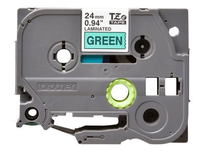 Brother laminated tape TZe-751 - Black on green_2