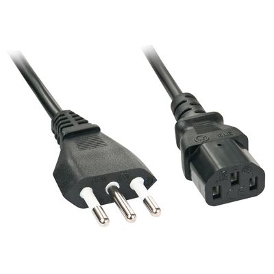 Lindy 30414 Stromkabel Schwarz 3 m CEI 23-16 C13-Koppler_thumb