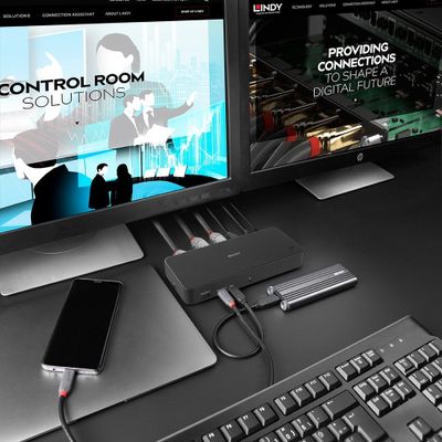 Lindy 43366 laptop-dockingstation & portreplikator Andocken USB 3.2 Gen 2 (3.1 Gen 2) Type-C Schwarz_7
