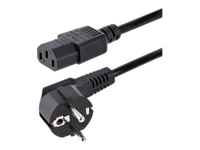 StarTech.com 1m (3ft) Computer Power Cord, 18AWG, EU Schuko to C13 Power Cord, 10A 250V, Black Replacement AC Cord, TV/Monitor Power Cable, Schuko CEE 7/7 to IEC 60320 C13 Power Cord - PC Power Supply Cable (713E-1M-POWER-CORD) - Stromkabel - power CEE 7/_4
