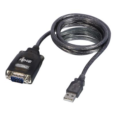 Lindy 42686 Serien-Kabel Schwarz 1,1 m USB Typ-A DB-9_2