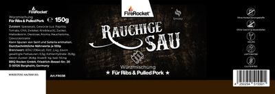 FireRocket 180g Dose Rauchige Sau Gewürzmischung Rippchen & Pulled Pork_6