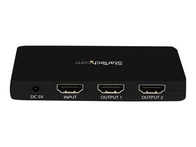 StarTech.com HDMI Splitter 1 In 2 Out - 4k 30Hz - 2 Port - Aluminum - HDMI Multi Port - HDMI Audio Splitter (ST122HD4K) - video/audio switch - 2 ports_3
