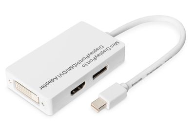 DIGITUS Video adapter cable DB-340509-002-W - Mini DisplayPort / DisplayPort, HDMI, DVI - 20 cm_thumb