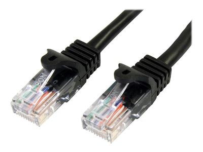 StarTech.com 1m Black Cat5e / Cat 5 Snagless Patch Cable - patch cable - 1 m - black_1