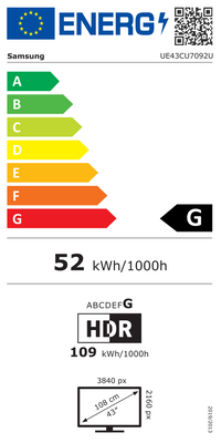 Samsung LED-Display UE43CU7092U CU7092 Series - 108 cm (43") - 3840 x 2160 4K UHD_4