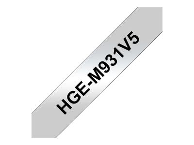 Brother HGE-M931V5 - laminiertes Band - 5 Kassette(n) - Rolle (1,2 cm x 8 m)_1