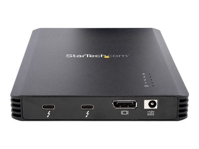 StarTech.com 4 Bay Thunderbolt 3 NVMe Enclosure, For M.2 NVMe Solid State Drives, 1x DisplayPort Video & 2x TB3 Downstream Ports, Up to 40Gbps, 72W Power Supply - 4 Bay M.2 SSD External Hard Drive Enclosure (M2E4BTB3) - storage enclosure - M.2 NVMe Card /_2