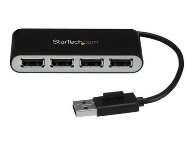 StarTech.com Mobiler 4-Port-USB 2.0-Hub mit integriertem Kabel - Kompakter Mini USB Hub - Hub - 4 Anschlüsse_1