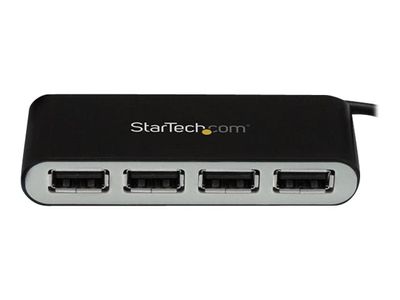 StarTech.com 4 Port USB 2.0 Hub - USB Bus Powered - Portable Multi Port USB 2.0 Splitter and Expander Hub - Small Travel USB Hub (ST4200MINI2) - hub - 4 ports_4