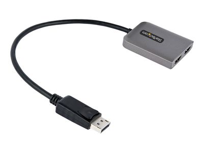 StarTech.com DP to Dual HDMI MST HUB, Dual HDMI 4K 60Hz, DisplayPort Multi Monitor Adapter with 1ft (30cm) Cable, DP 1.4 Multi Stream Transport Hub, DSC | HBR3, DP to 2x HDMI Ports - DP to HDMI Splitter (MST14DP122HD) - Videoadapter - DisplayPort / HDMI_8