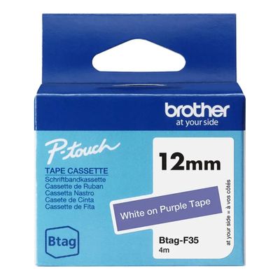 Tapes Brother BTAGF35 12MM WHITE ON PURPLE TAPE_thumb