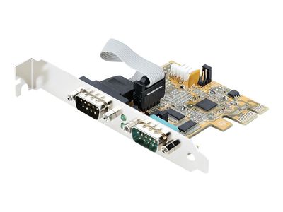 StarTech.com 2-Port PCI Express Serial Card, Dual Port PCIe to RS232 (DB9) Serial Interface Card, 16C1050 UART, Standard or Low Profile Brackets, COM Retention, For Windows & Linux - PCIe to Dual DB9 Card (21050-PC-SERIAL-CARD) - serial adapter - PCIe 2.0_4