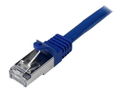 StarTech.com 5m CAT6 Ethernet Cable, 10 Gigabit Shielded Snagless RJ45 100W PoE Patch Cord, CAT 6 10GbE SFTP Network Cable w/Strain Relief, Blue, Fluke Tested/Wiring is UL Certified/TIA - Category 6 - 26AWG (N6SPAT5MBL) - patch cable - 5 m - blue_2