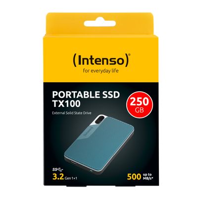 Intenso External SSD TX100 - 250 GB - USB 3.2 - Grey/Blue_3