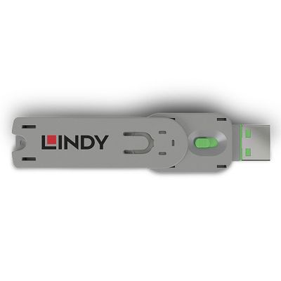 Lindy 40621 Schnittstellenblockierung Türblockierschlüssel USB Typ-A Grün Acrylnitril-Butadien-Styrol (ABS) 1 Stück(e)_2
