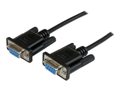 StarTech.com 2m Black DB9 RS232 Serial Null Modem Cable F/F - DB9 Female to Female - 9 pin RS232 Null Modem Cable - 2 meter, Black - null modem cable - DB-9 to DB-9 - 2 m_thumb
