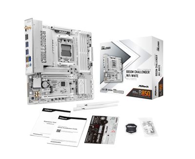 MB ASRock AMD AM5 B850M Challenger WiFi White_8