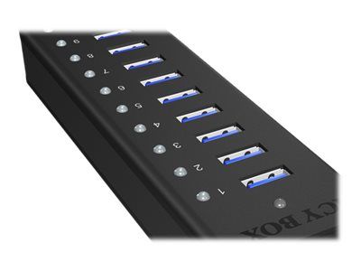 ICY BOX 10-port hub IB-AC6110 - with USB Type-A port and 1x charging port_8
