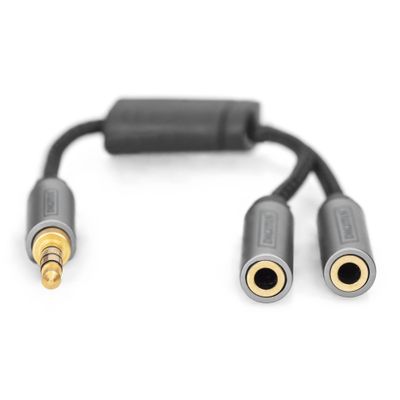DIGITUS audio splitter - 3.5 mm jack plug/2x 3.5 mm socket - 20 cm_thumb