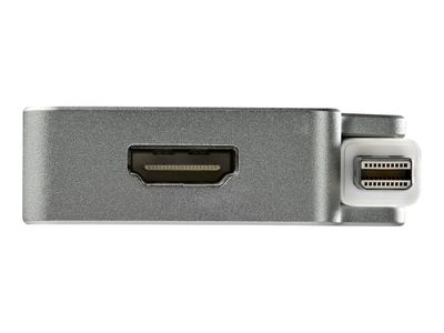 StarTech.com Aluminum Travel A/V Adapter: 3-in-1 Mini DisplayPort to VGA, DVI or HDMI - mDP Adapter - 4K (MDPVGDVHD4K) - video converter_5