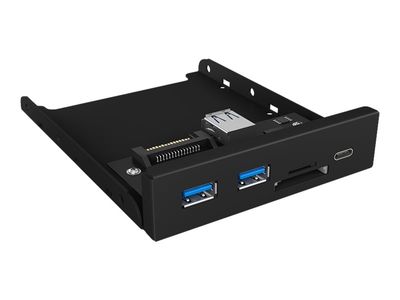 ICY BOX 3 Port Hub für 3,5" Einbauschacht mit Kartenleser und USB 3.0 20 Pin Anschluss IB-HUB1417-i3_3