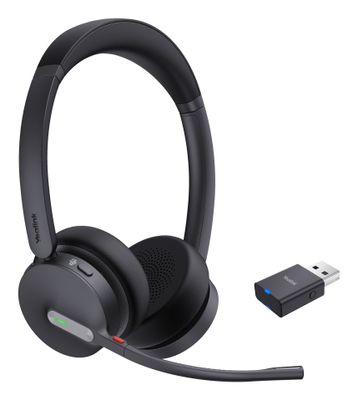 Yealink WH64 Hybrid Dual Teams Headset Wireless Head-band Office/Call center Micro-USB Bluetooth Black_thumb