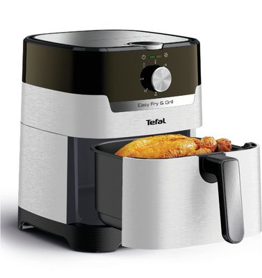 Tefal Easy Fry & Grill EY501A Einzelbild 4,2 l Eigenständig 1550 W Heißluftfritteuse Schwarz, Edelstahl_3