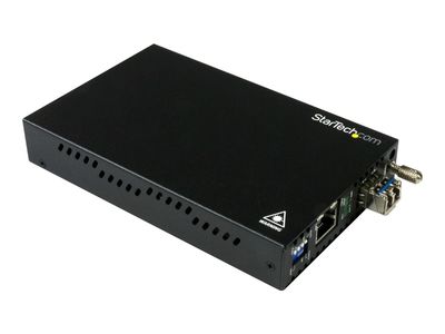 StarTech.com Singlemode (SM) LC Fiber Media Converter for 1Gbe Network - 20km - Gigabit Ethernet - 1310nm - with SFP Transceiver (ET91000SM20) - fiber media converter - 1GbE_1