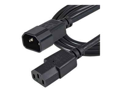 StarTech.com 1m Standard Computer Power Cord Extension C14 to C13 - power extension cable - 1 m_2