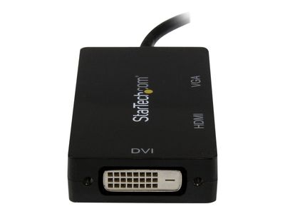 StarTech.com 3 in 1 Mini DisplayPort Adapter - 1080p - Mini DP / Thunderbolt to HDMI / VGA / DVI Splitter for Your Monitor (MDP2VGDVHD) - Videokonverter - Schwarz_3