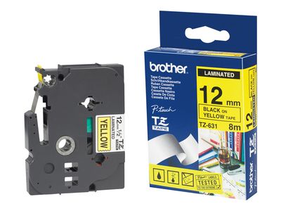 Brother printer tape TC101 - 12 mm - Black on transparent_2