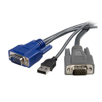 StarTech.com 10 ft Ultra-Thin USB VGA 2-in-1 KVM Cable (SVUSBVGA10) - keyboard / video / mouse (KVM) cable - 3 m_1