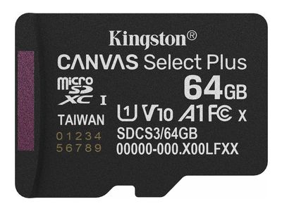 Kingston Canvas Select Plus - Flash-Speicherkarte - 64 GB - microSDXC UHS-I_thumb