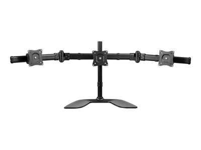 StarTech.com Triple Monitor Stand - Articulating - For Monitors 13" to 27" Adjustable VESA Computer Monitor Stand for 3 Monitor Setup - Steel - Black (ARMBARTRIO2) - stand (adjustable arm)_thumb