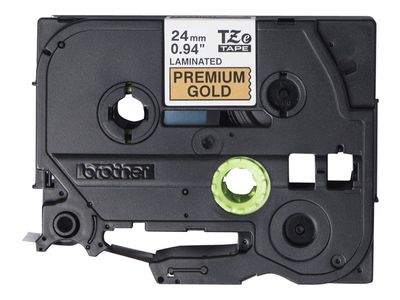Brother Laminated Tape P-Touch TZePR851 - 24 mm x 8 m - Black on Premium Gold_2