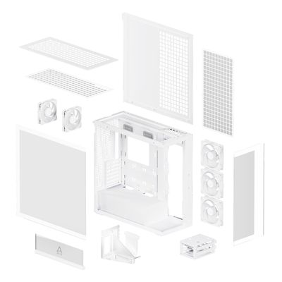 Case Arctic Xtender Vert.GPU White/Tinted Glass_8