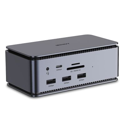 Lindy 43372 laptop-dockingstation & portreplikator Andocken USB4 Anthrazit_thumb